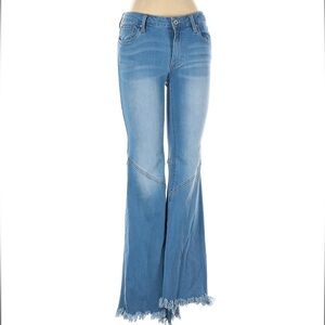 A2 Jeans Bell Bottom Flare Raw Hem